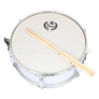 MBAT 14-inch Silver Snare Drum with Accessories for School Band Performance