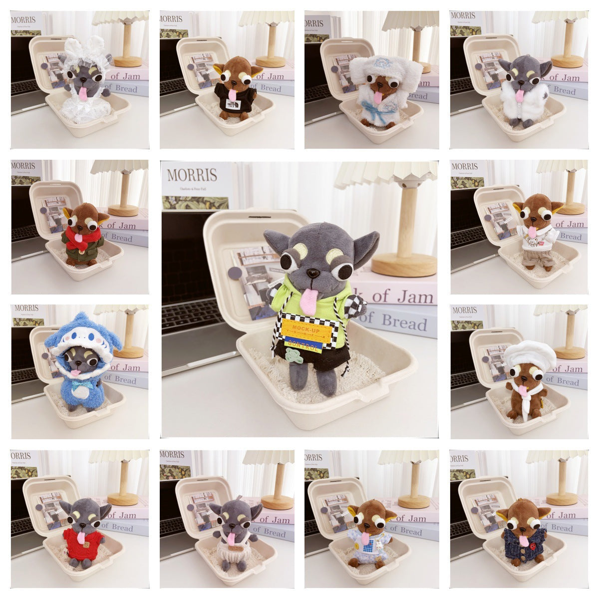 Chihuahua Doll Clothes Set for 4-inch Dolls - Funny Outfits and Accessories
