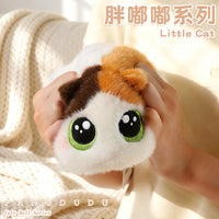 Chubby Cat Squeeze Toy, Soft Down Cotton Stress Relief Plushie, Stackable Round-Eyed Cat