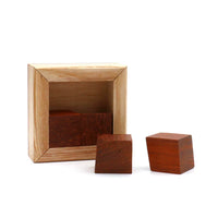 GM Mini Square Puzzle Brain Teaser Wooden Toy for Adults and Children