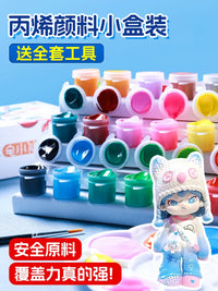 Acrylic Paint Set for Kids, Waterproof Quick-Drying Non-Toxic Art Supplies for Canvas, Wood, Fabric, and Crafts