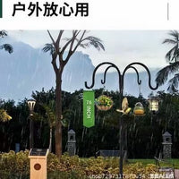 Shepherd Hook Rain Chain Hanger for Outdoor Garden Decor