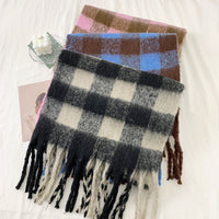Korean Style Plaid Scarf Winter Warm Thickened Imitation Cashmere