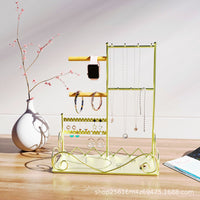 Jewelry Organizer Stand with Key Holder for Earrings, Rings, and Necklaces