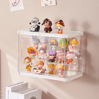 Wall-Mounted Blind Box Display Case with Dustproof Cover for Collectibles and Toys