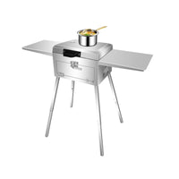 Portable Multifunctional Stainless Steel Charcoal BBQ Grill Outdoor Barbecue Table Pizza Oven for Camping Picnic