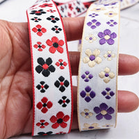 Embroidered Ribbon for DIY Crafts, Hair Accessories, Apparel, Gift Wrapping, and Hat Decoration