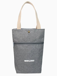 Portable Insulated Lunch Bag with Handle for Bento Box and Thermos, Oxford Cloth Water Bottle Storage Pouch