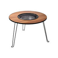 Portable Folding Fire Pit Table for Tea, BBQ, Outdoor Camping, Charcoal Grill