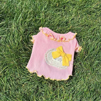 Korean Ins Style Dog Ice Silk Cooling Sun Protection Color Block Dopamine Sling Vest for Maltese Yorkie