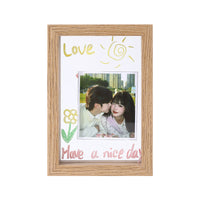 Double-Sided Glass Photo Frame with DIY Art Kit, Desktop Display for Photos and Drawings