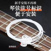Ukulele Strings Set for 21/23/26 Inch Ukuleles, Clear Carbon Nylon