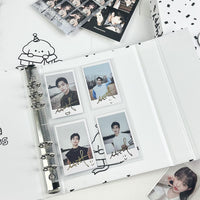 A5 Black and White Striped Puppy Magnetic Album for Photocards