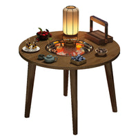 Multi-functional Portable Outdoor Picnic Table for Home Living Room - Round and Square Options