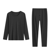 Men's Thermal Underwear Set Thin Autumn/Winter Fleece Lined Base Layer Pajamas