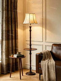 2026 New Ash Wood Floor Lamp with Vintage Style for Living Room Sofa Side, Retro Bedroom Shelf, and Ambient Table Lamp