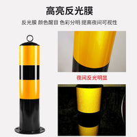 Steel Pipe Reflective Warning Bollard for Road Safety and Traffic Control