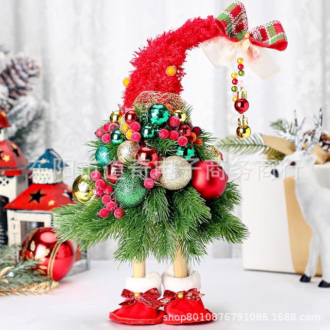 Christmas Gnome Wreath Door Hanging Decoration for Holiday Wall Decor
