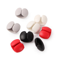Self-Adhesive Oval Cable Clips for Desktop Data Cable Management