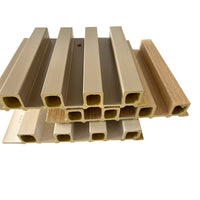 PVC Decorative Wall Panels for Living Room TV Background - 3D Grille Design