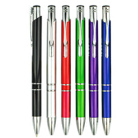 Metal Click-Action Ballpoint Pen with Colored Barrel for Gifting and Advertising