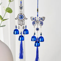 Japanese Korean Style Cat House Wind Chime Cartoon Wooden Cabin Bell Retro Alloy Ornament