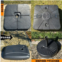 Outdoor Patio Umbrella Base Stand for Cantilever and Market Umbrellas, Water/Sand Fillable or Solid Weight