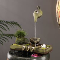 Tabletop Water Fountain Ornament with Circulating Filter for Fish Tank & Pond Landscaping