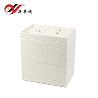 Stackable PU Leather Jewelry Display Tray for Necklaces, Rings, Pendants, and Earrings