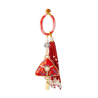 Dragon Boat Festival Song Brocade Zongzi DIY Alloy Tassel Keychain for Car & Bag