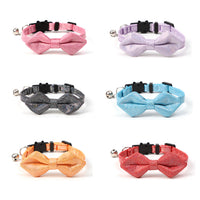 Gentleman Style Glitter Bow Tie Cat Collar with Bell