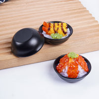 Realistic Sushi Donburi Keychain Pendant for Claw Machines and Bags