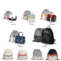 Visible Thick Non-Woven Drawstring Storage Bag for Shoes & Travel, Dustproof