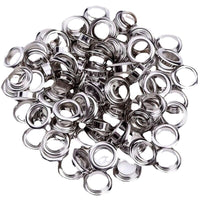 Metal Copper Eyelets Grommets for Shoelaces, Tarpaulins, and Displays (100-Pack)