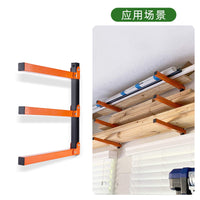 Wall-Mounted Firewood Storage Rack Metal Log Holder for Indoor Outdoor Use