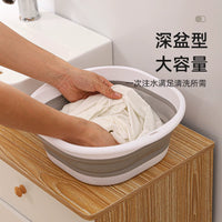 Foldable Portable Wash Basin for Travel, Dorm, Baby, and Home Use - Rectangular Collapsible Water Basin
