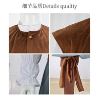 Men's Medieval Renaissance Viking Suede Vest Costume Set for Cosplay & Party