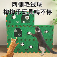 Felt Cat Tunnel Bed with Scratch Pad, Durable and Wear-Resistant, All-Season Cat Play Tunnel