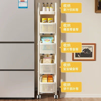 Slim Storage Cart with Drawers for Bathroom, Kitchen, or Living Room Narrow Spaces