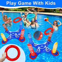 Independence Day Cross Ring Toss Game Set for Pool Parties & Family Fun