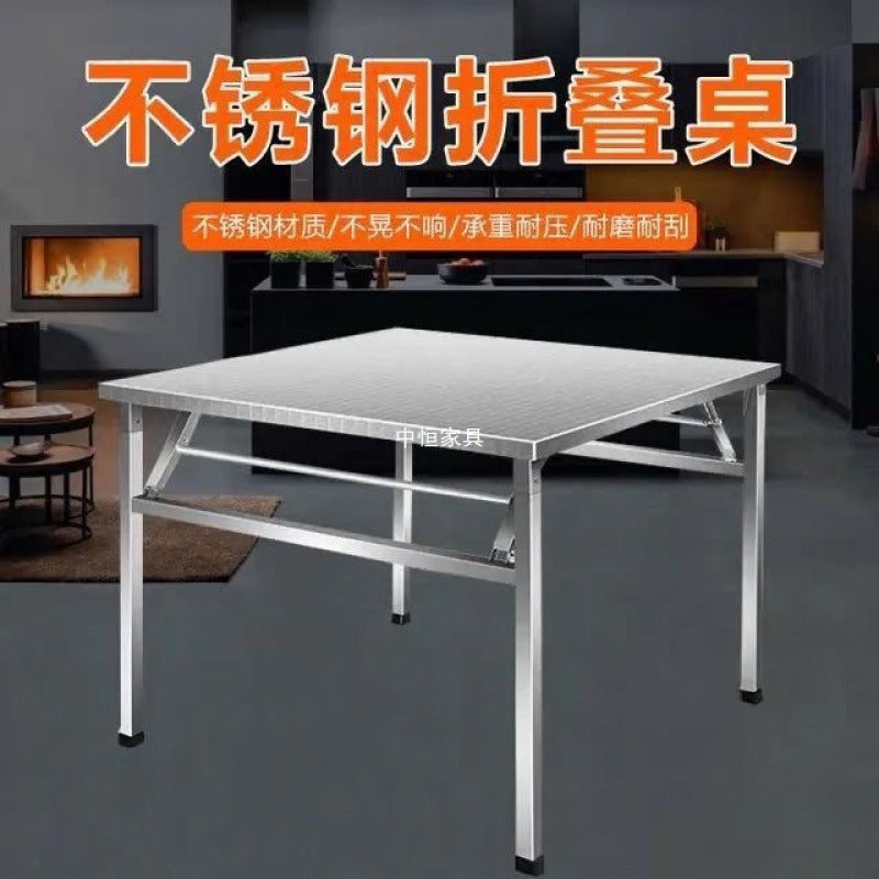Stainless Steel Portable Folding Table for Indoor Outdoor Use