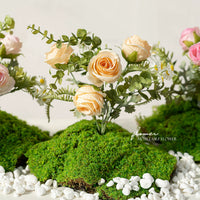 Mini Artificial Flower Moss Landscaping Tabletop Decoration Ornaments for Commercial Booth DIY Micro Landscape