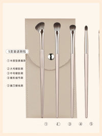 Beginner Eye Makeup Brush Set with Soft Bristles for Eyeshadow, Blush, and Blending