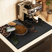 American Style Diatomaceous Earth Coffee Machine Mat Kitchen Countertop Absorbent Quick Dry Drain Mat Bar Mat