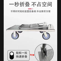 Heavy-Duty Foldable Hand Truck with Wheels for Warehouse and Home Use