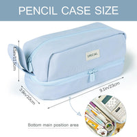 Large Capacity Double-Layer Pencil Case for Girls, Multi-functional Stationery Organizer