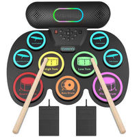 Colorful Electronic Roll-Up Drum Pad for Kids - Rhythm Practice Percussion Instrument