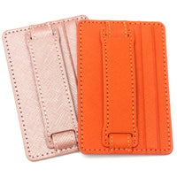 RFID Blocking Leather Phone Card Holder with Kickstand - 2 Card Slots