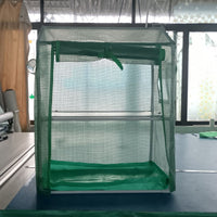 Mini Walk-in Greenhouse with Roll-up Zipper Door, Powder-Coated Steel Frame for All Seasons