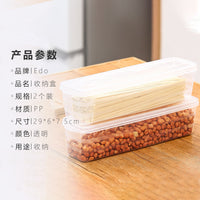 Rectangular Noodle Storage Box with Lid for Spaghetti and Grains, Kitchen Food Container